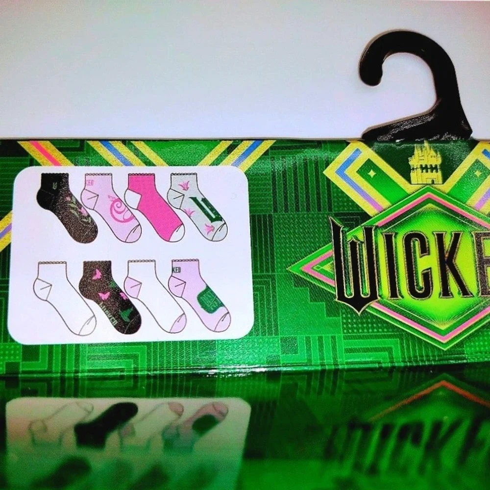 Wicked 8 Pair Ankle Socks Womens Shoe Size 4-10‎ Character Theme